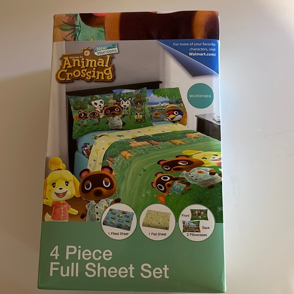 animal crossings Bedding Animal Crossing New Horizons Kids Children Bedding Sheet Set 4 Pc